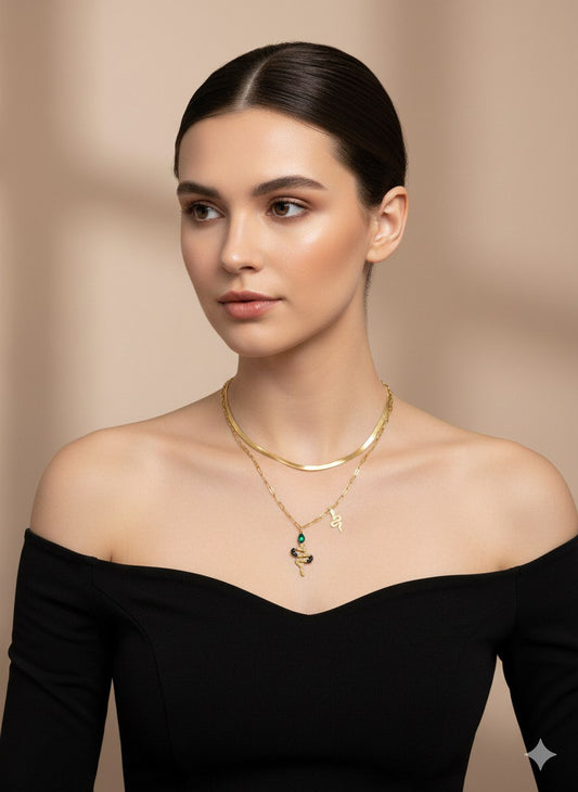 Dual Layer Stainless Steel Necklace 316 S2