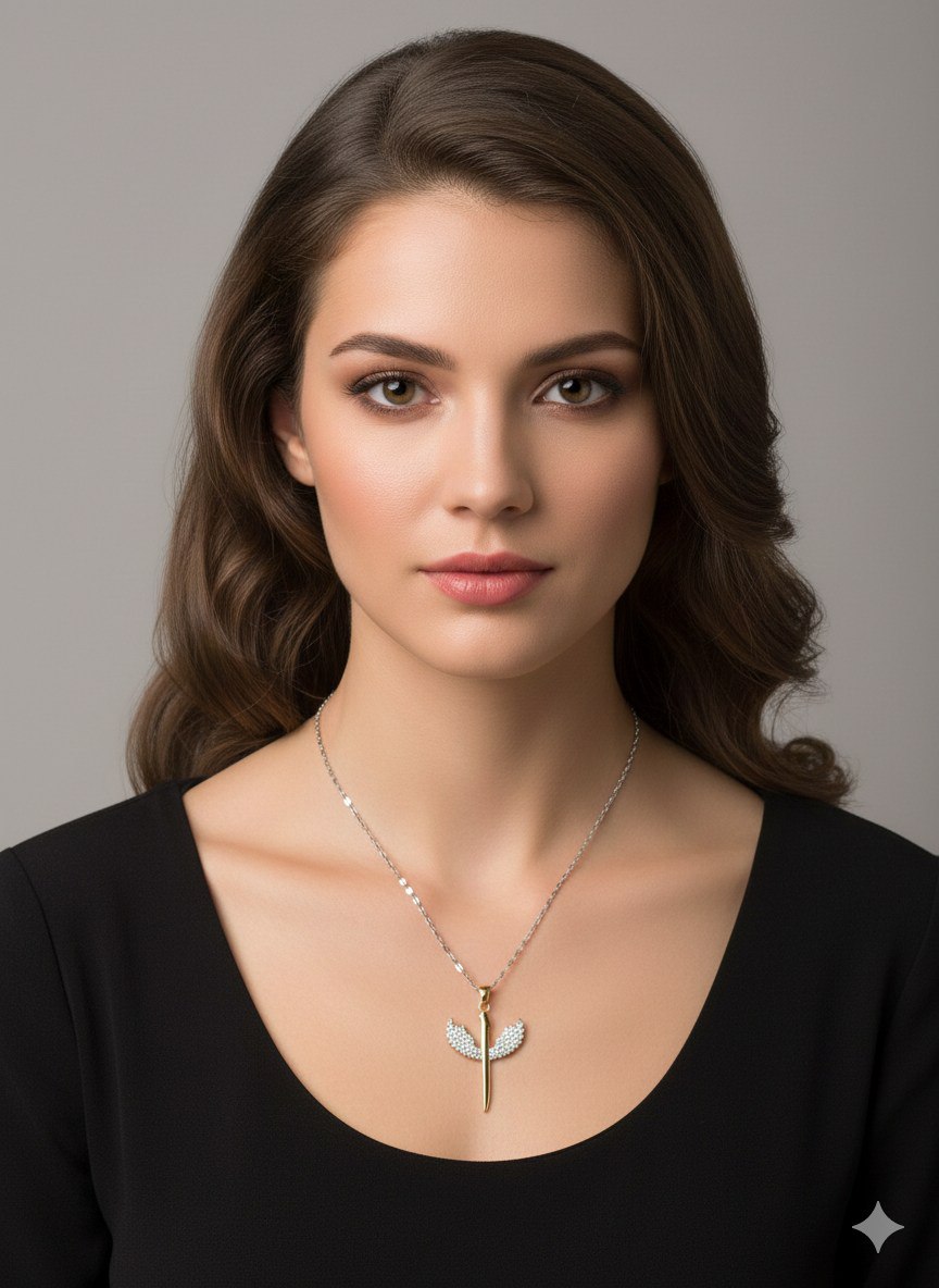 PureSteel 316 Zircon Stone Necklace S2