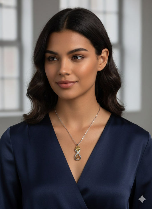 PureSteel 316 Zircon Stone Necklace S2