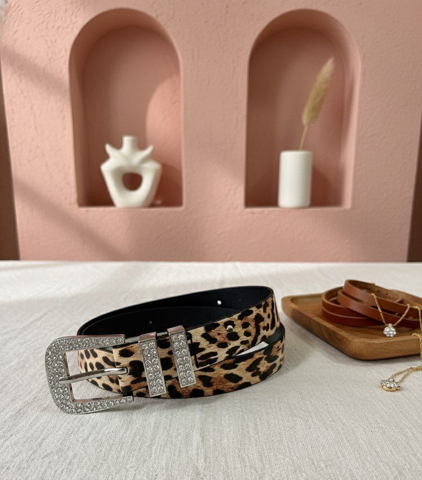 Tiger Leather Slim Belt – HTR36     S1