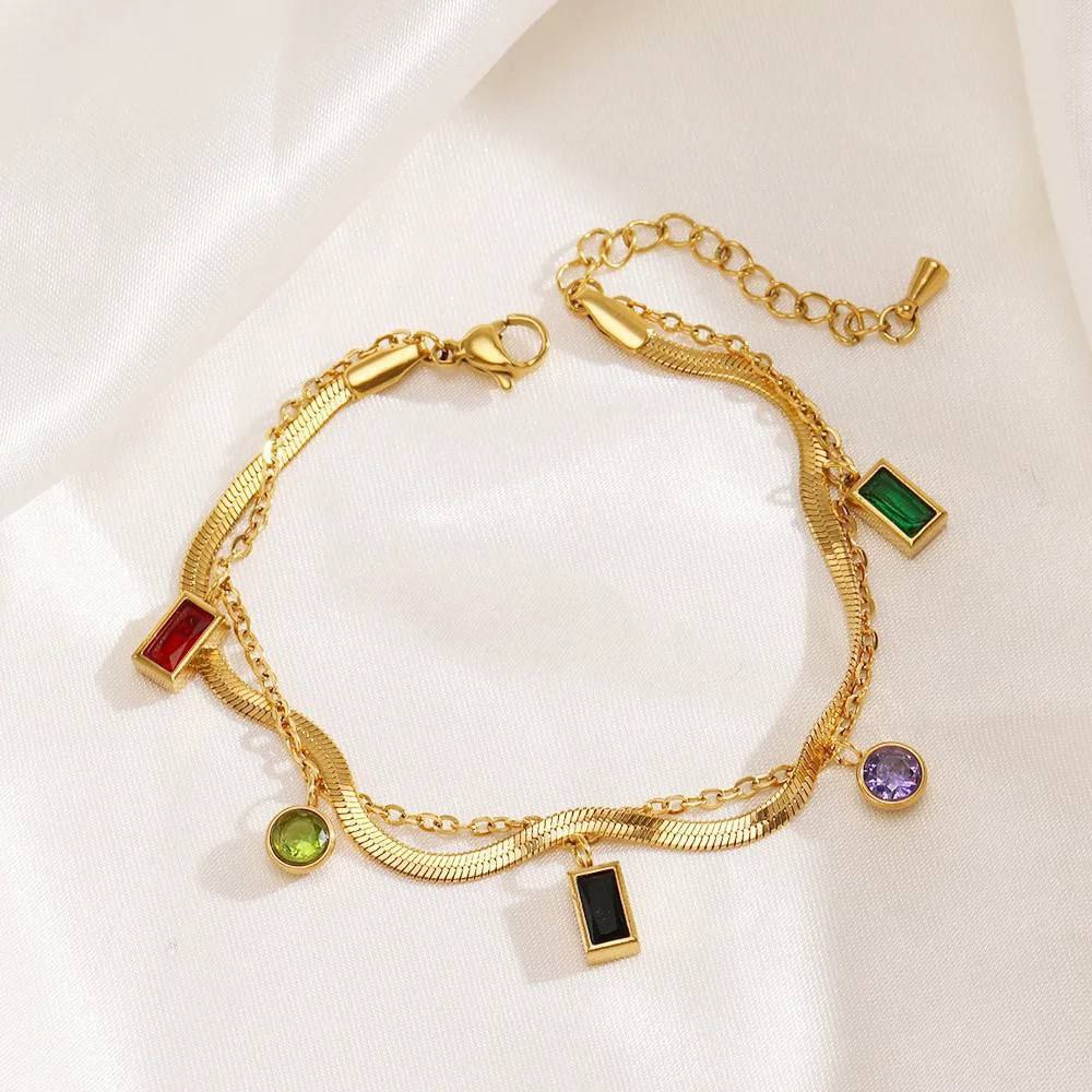 Pure Stainless Steel Double Layer Bracelet 316    S1
