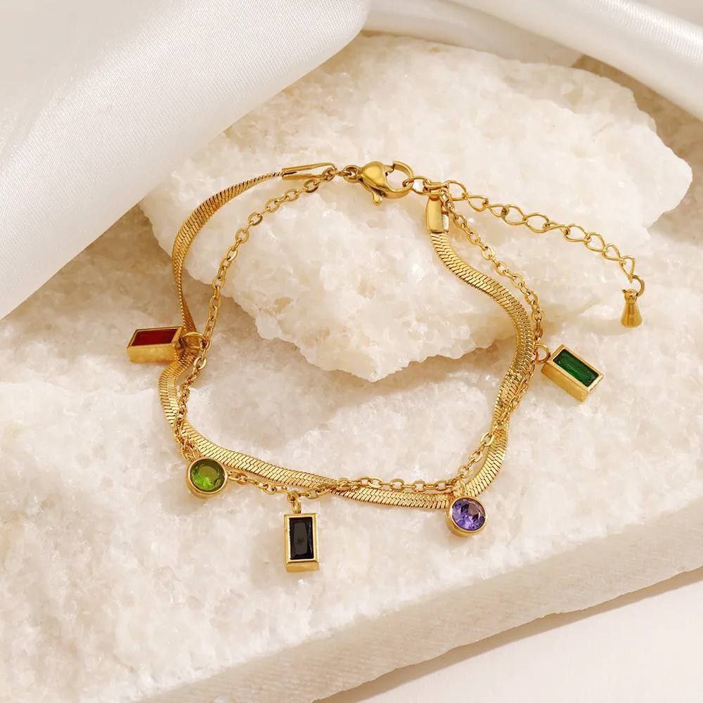Pure Stainless Steel Double Layer Bracelet 316    S1