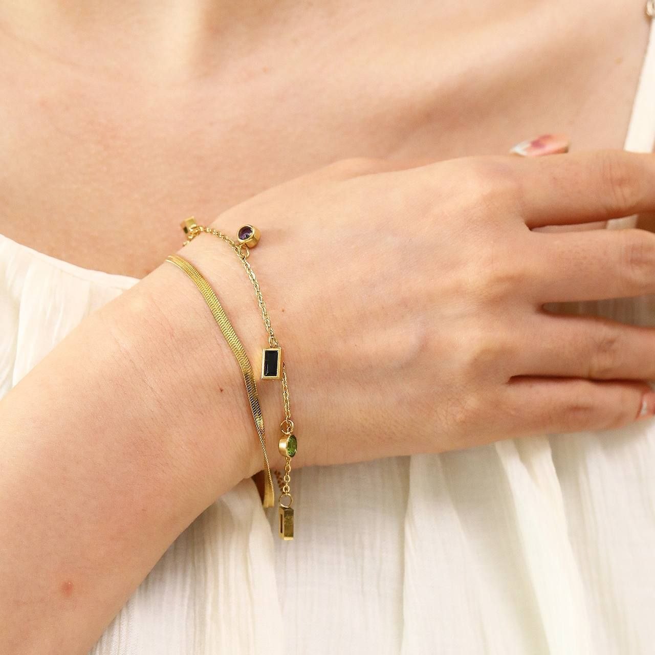Pure Stainless Steel Double Layer Bracelet 316    S1