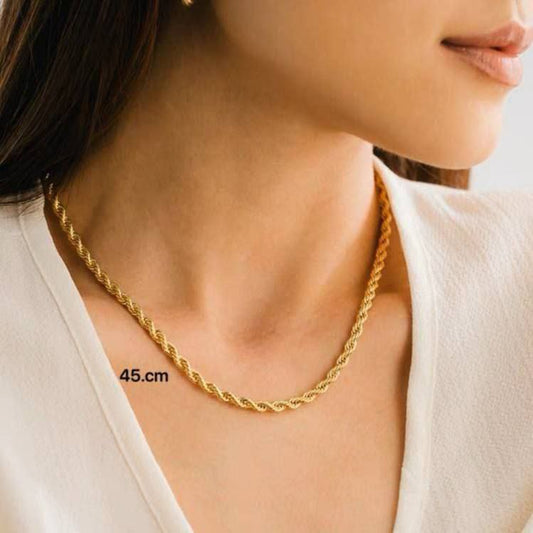 Gold-Plated Cuban Chain Necklace – 45 cm     S1