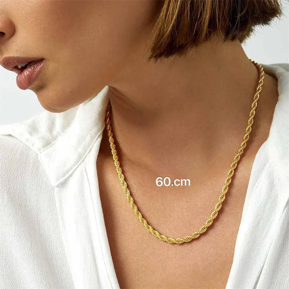Gold-Plated Cuban Chain Necklace – 60 cm     S1