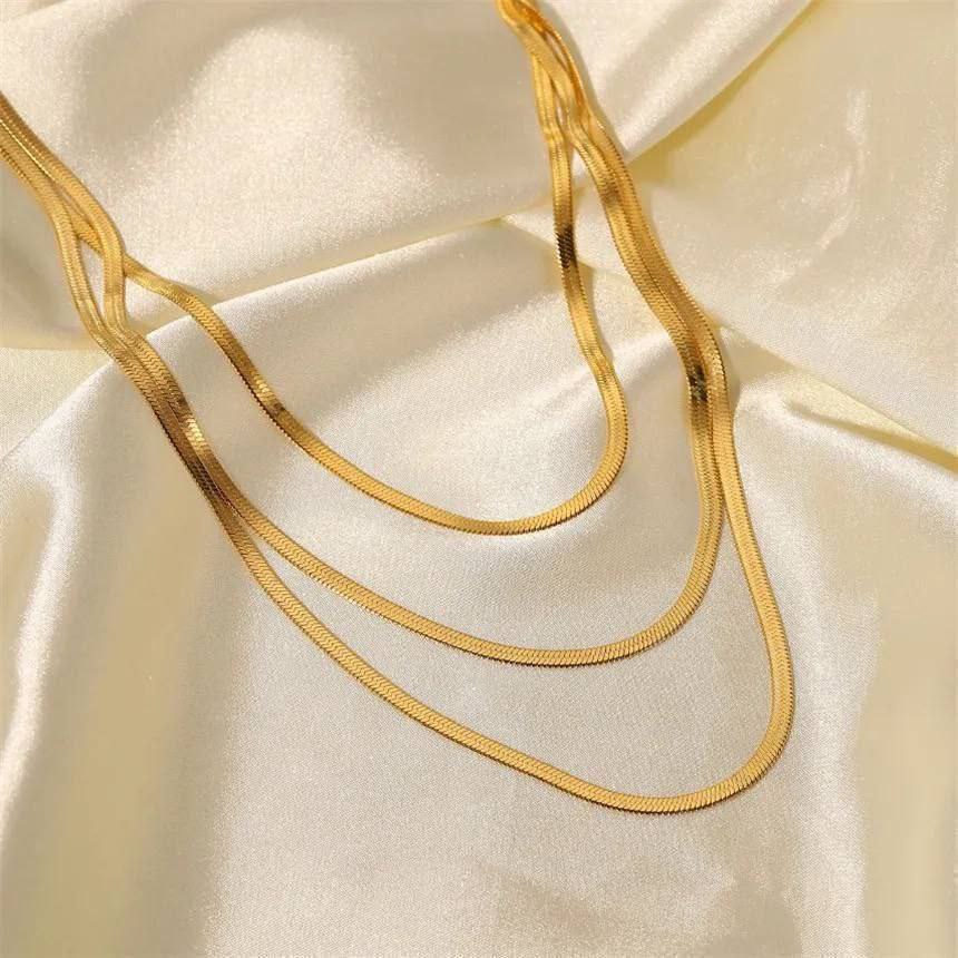Triple-Layer Pure Stainless Steel Snake Chain 316 – Adjustable    S1