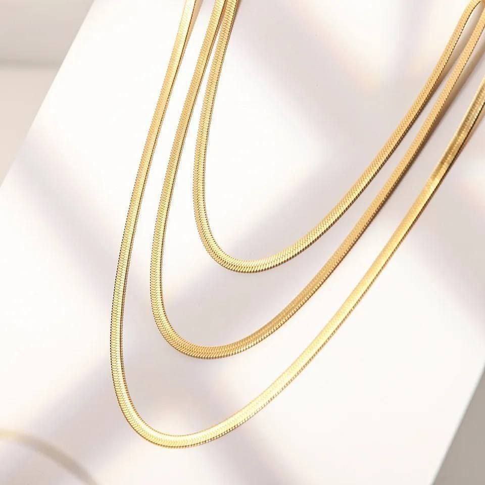 Triple-Layer Pure Stainless Steel Snake Chain 316 – Adjustable    S1