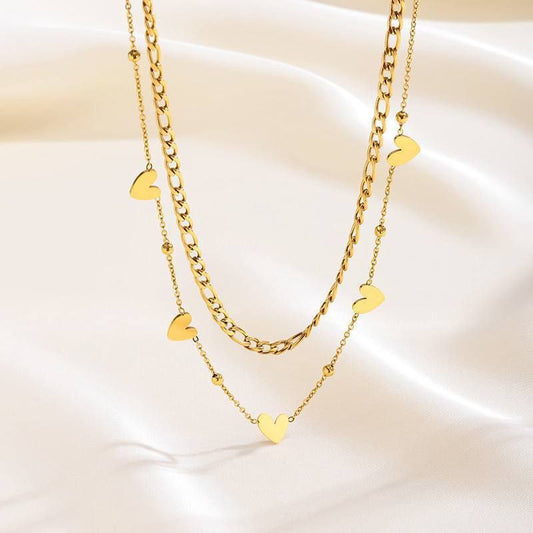 Double-Layer Pure Stainless Steel 316 Chain – Adjustable     S1