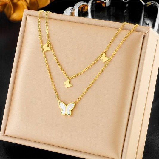 Double-Layer Butterfly Pure Stainless Steel 316 Chain    S1