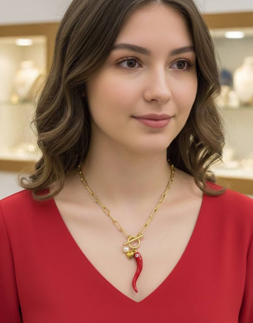 Pure 316 Stainless Steel Necklace with Stainless Steel Pendants    S1