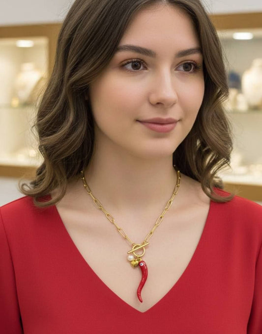Pure 316 Stainless Steel Necklace with Stainless Steel Pendants    S1