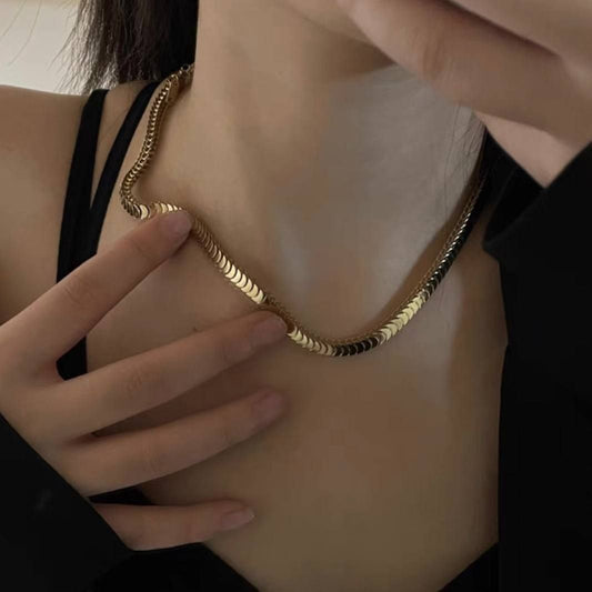 Pure 316 Stainless Steel Fish Scale Necklace     S1