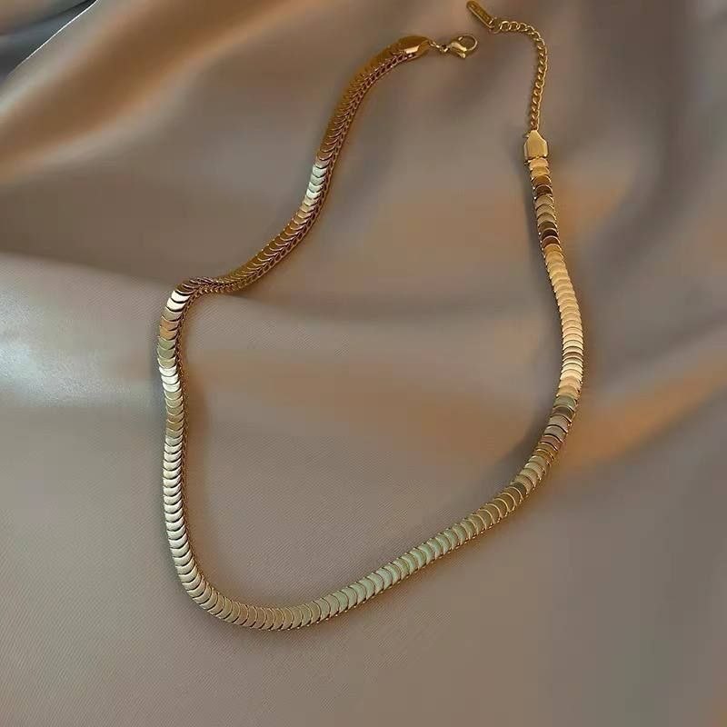 Pure 316 Stainless Steel Fish Scale Necklace     S1