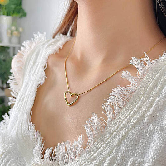 Trending Heart Pure 316 Stainless Steel Necklace     S1