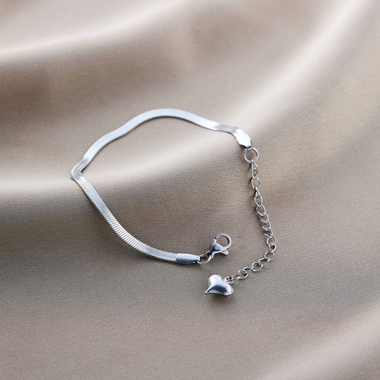 Pure 316 Stainless Steel Snake Chain Bracelet with 5cm Extension    S1