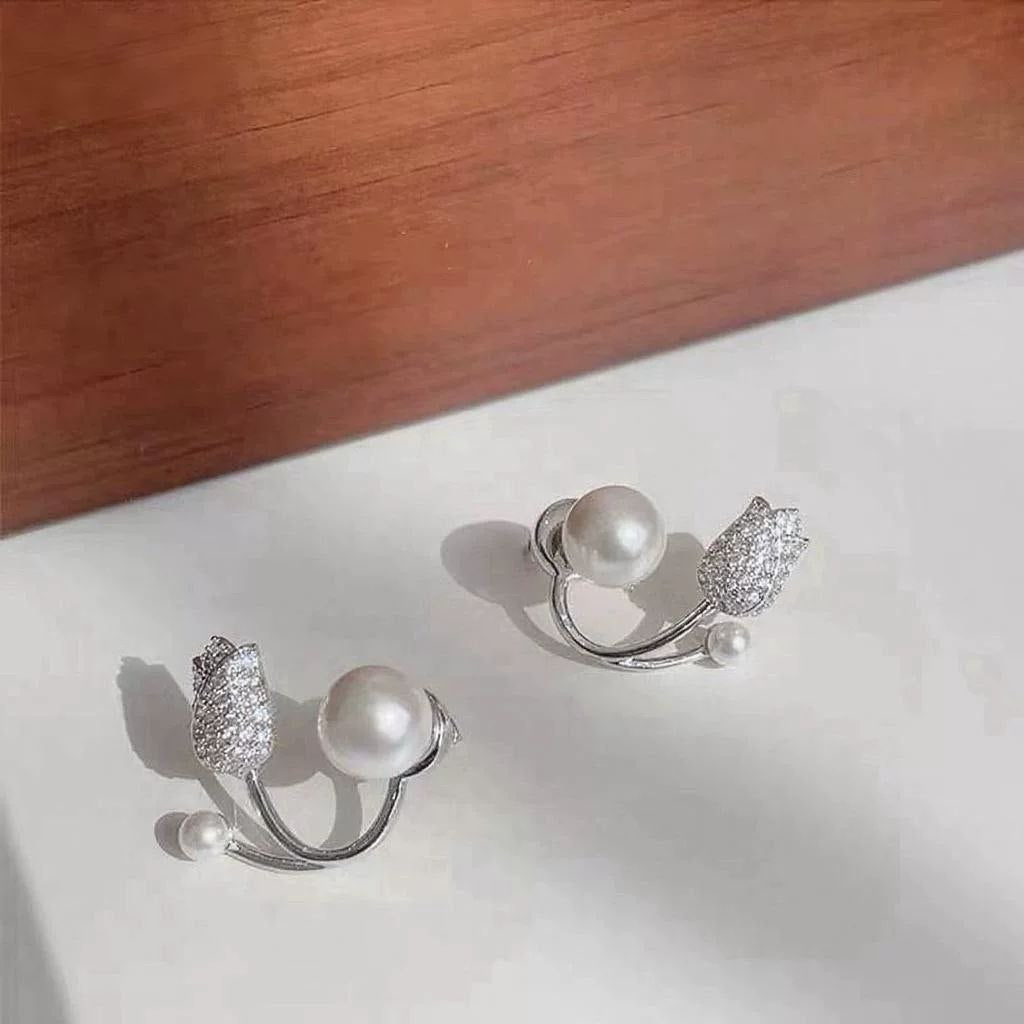 Twisted Column Hoop Earrings Silver 925 Chinese Gold     S1