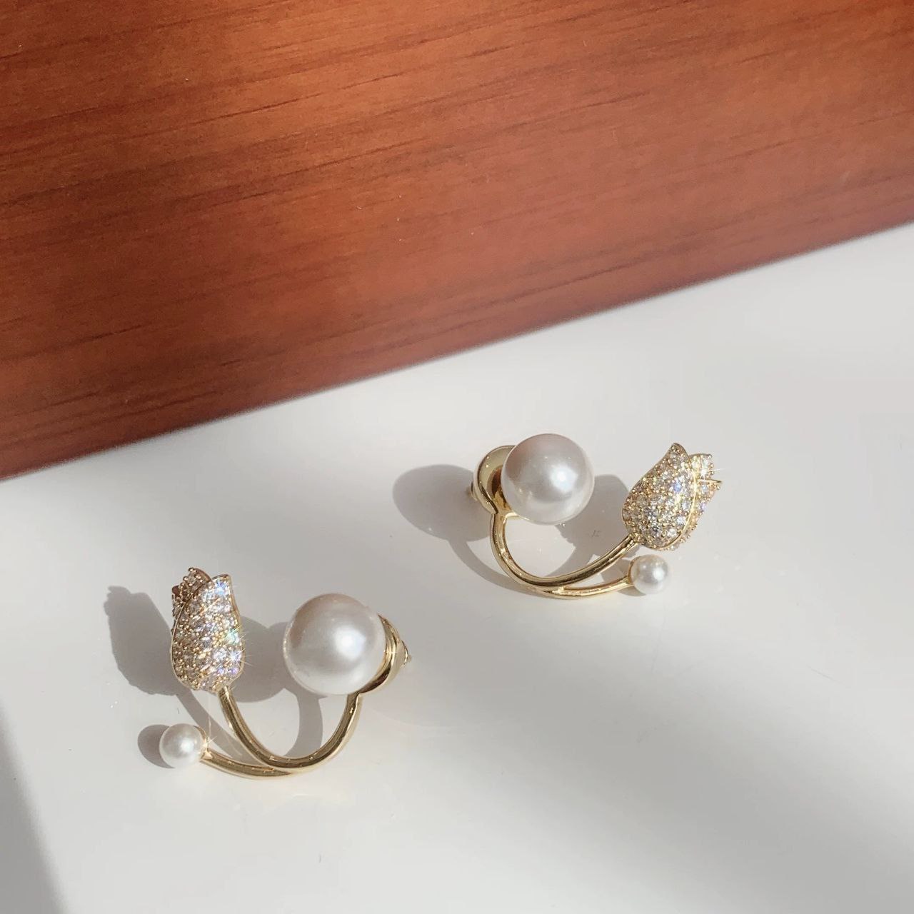 Twisted Column Hoop Earrings Silver 925 Chinese Gold     S1