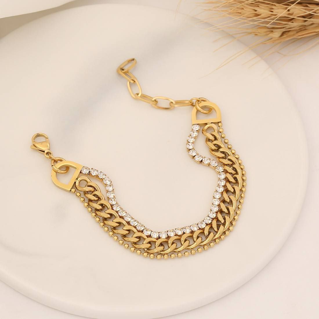 Triple Layer Grommet Bracelet Stainless Steel 316    S1