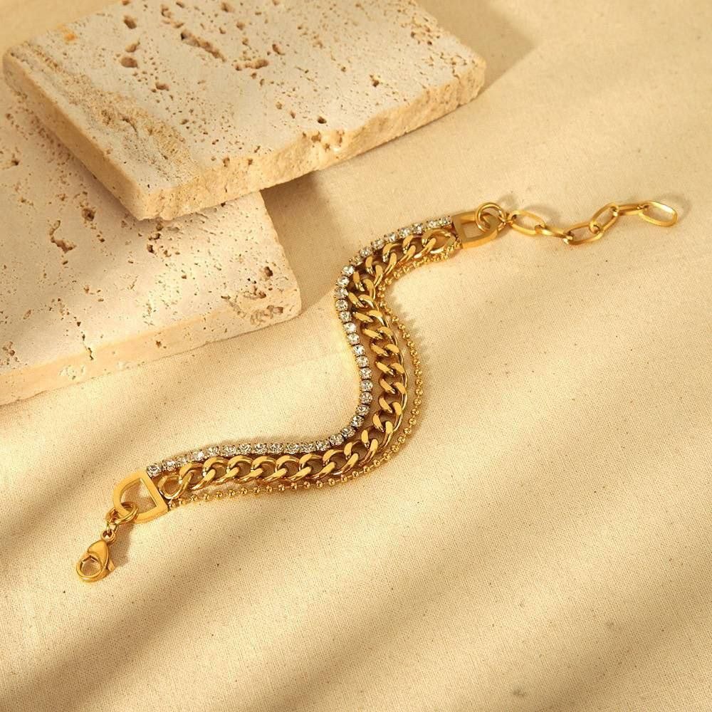 Triple Layer Grommet Bracelet Stainless Steel 316    S1