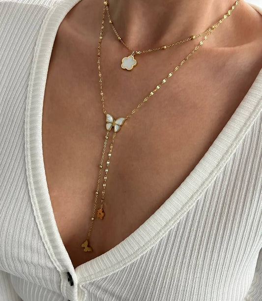 Double Layer Necklace Stainless Steel 316    S1