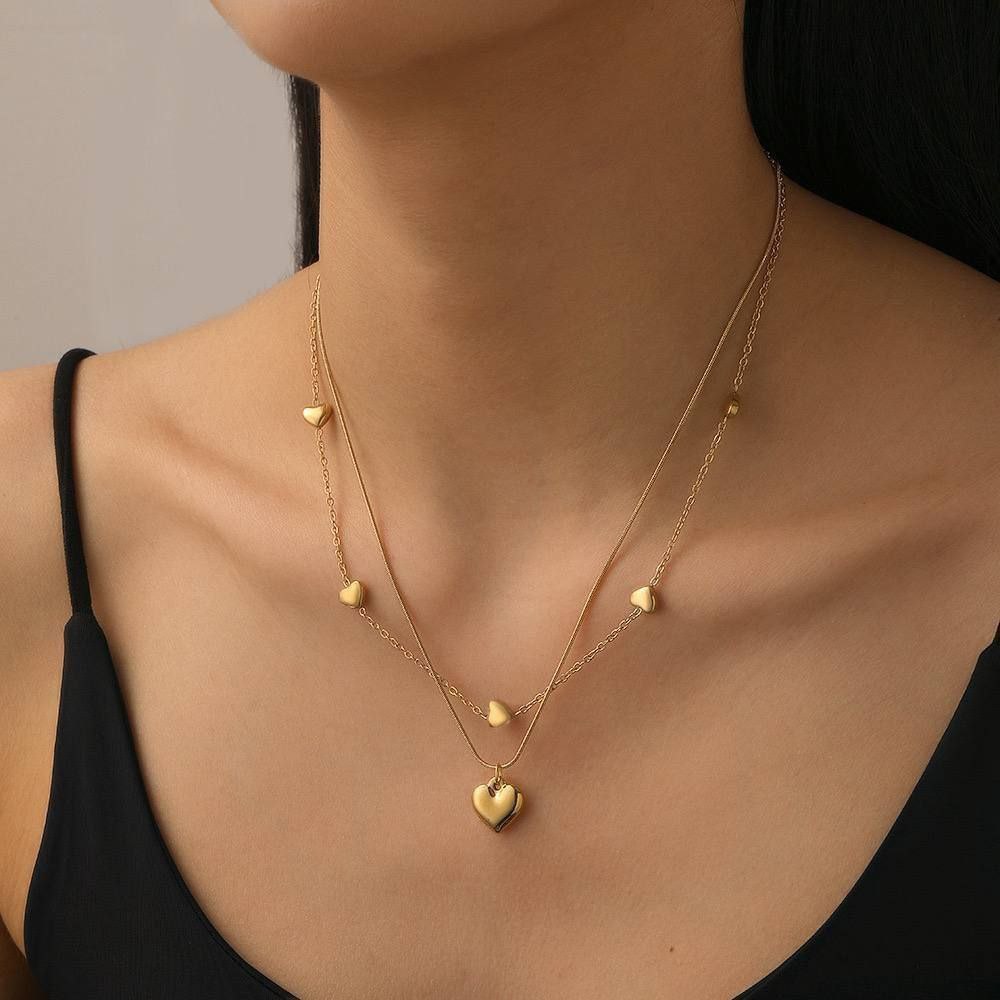 Double Layer Necklace Stainless Steel 316      S1