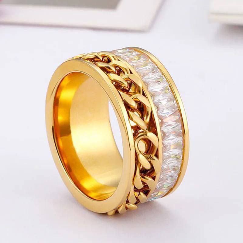 Wide Band Ring Stainless Steel 316 – Real Gold Plated    S1