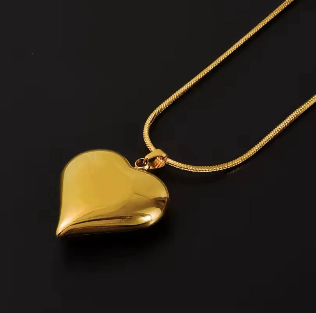 Heart Pendant Chain Necklace Stainless Steel 316 Pure    S1