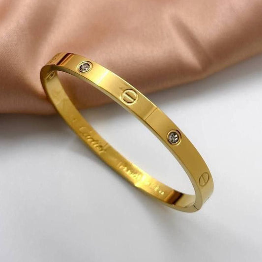 Cartier Style Stone Bracelet – Pure 750 Stainless Steel    S1