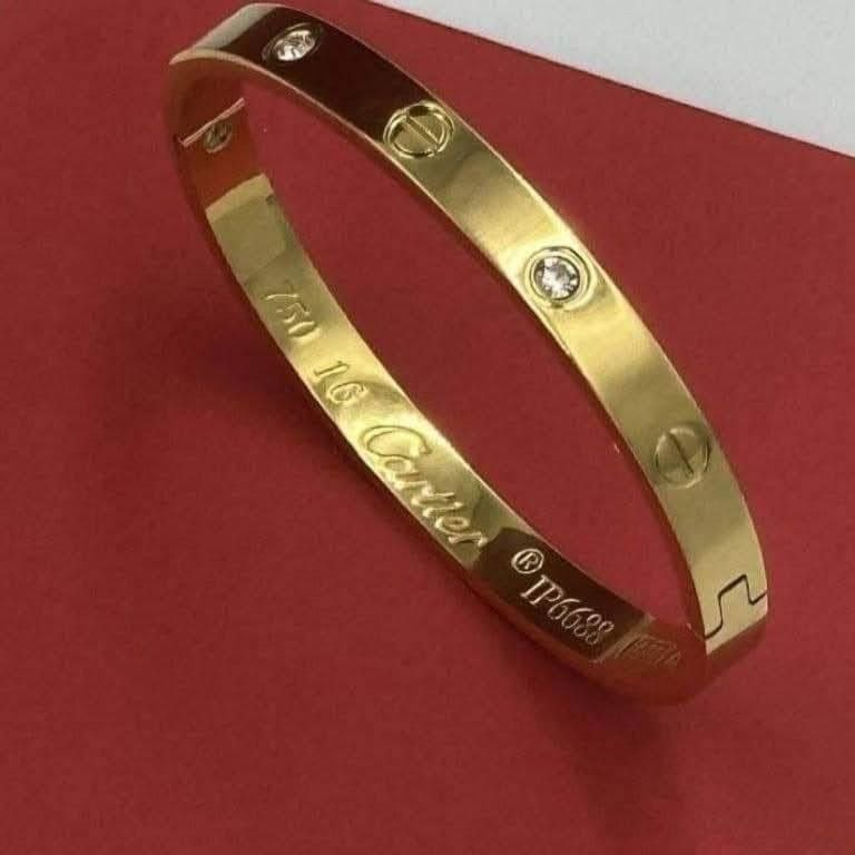 Cartier Style Stone Bracelet – Pure 750 Stainless Steel    S1
