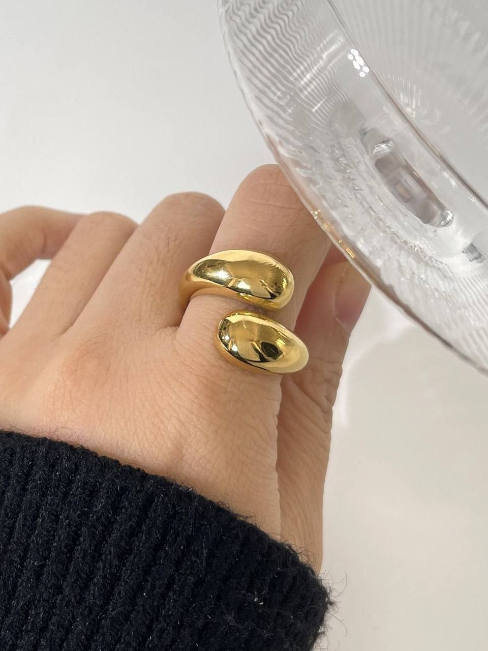 Heavy Stainless Steel Ring – Pure 316, Real Gold Plated   S1