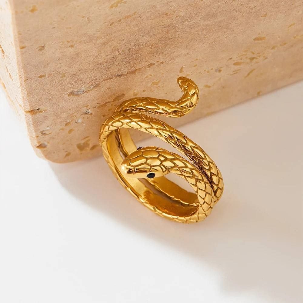 Heavy Stainless Steel Ring – Pure 316, Real Gold Plated   S1