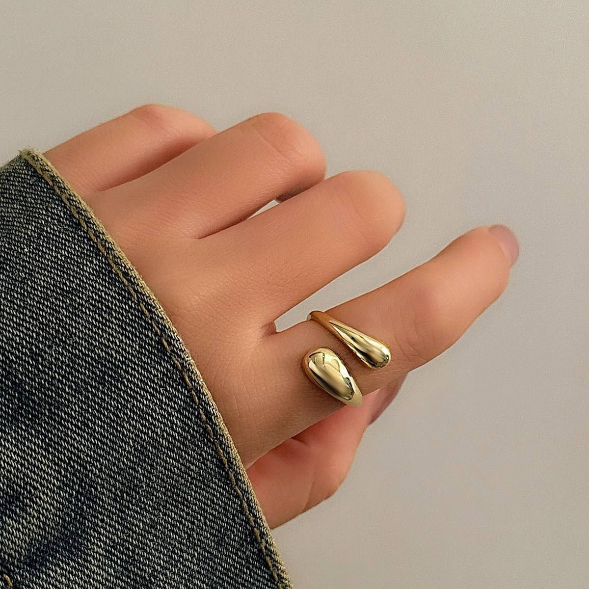 Heavy Stainless Steel Ring – Pure 316, Real Gold Plated   S1