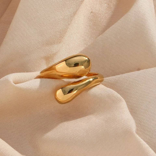 Heavy Stainless Steel Ring – Pure 316, Real Gold Plated   S1