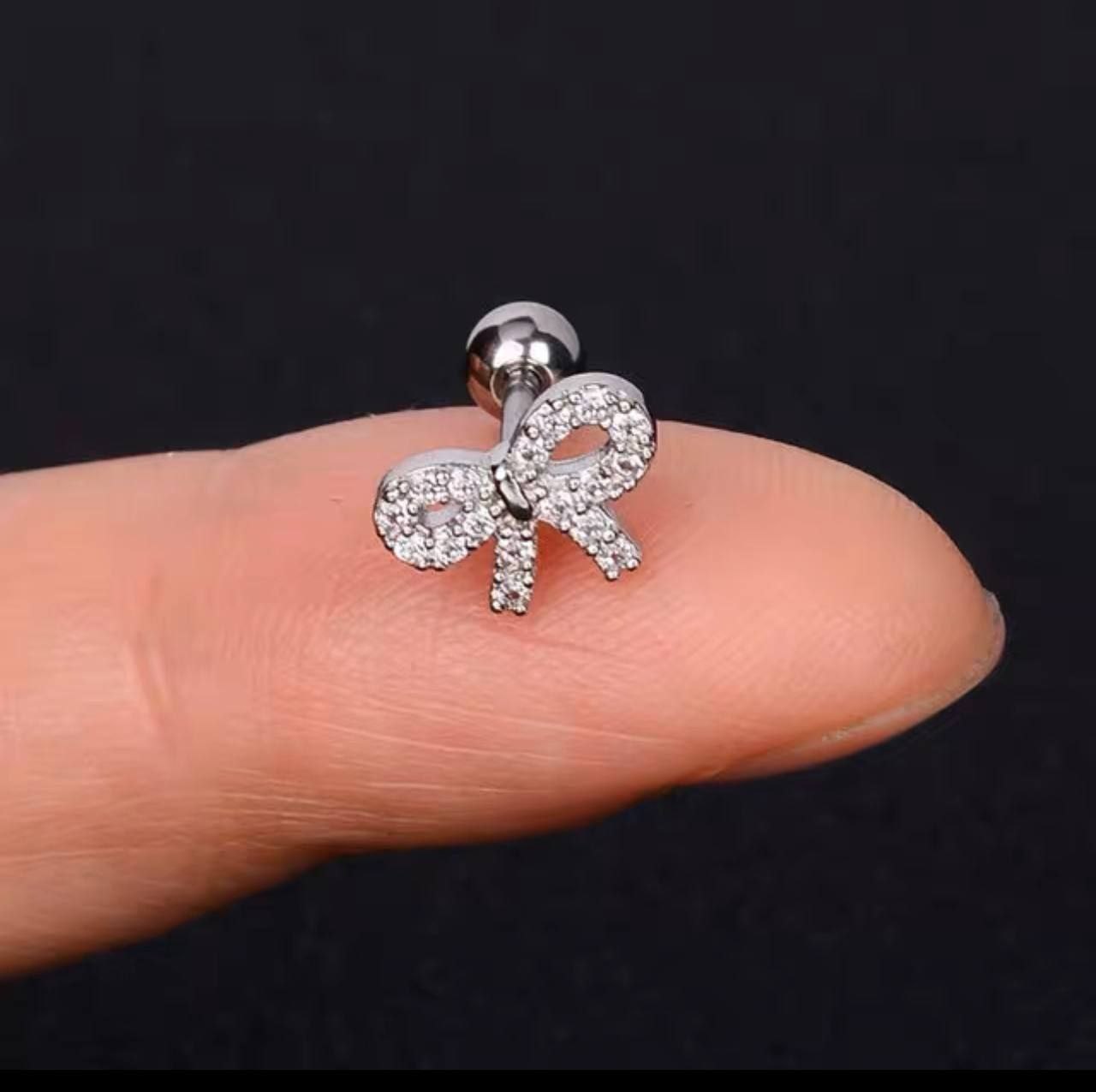 Ball Back Zircon Piercing – Stainless Steel 316    S1