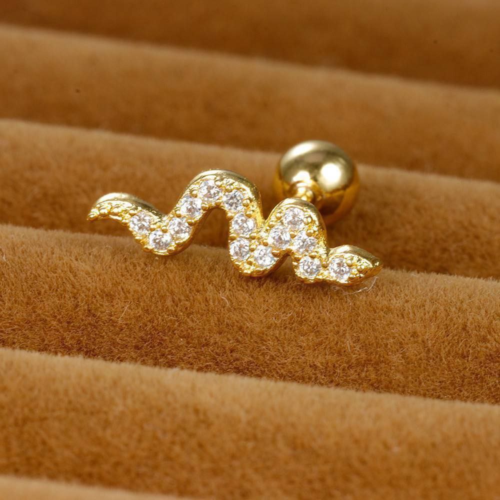 Ball Back Zircon Piercing – Stainless Steel 316    S1