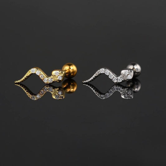 Ball Back Zircon Piercing – Stainless Steel 316    S1
