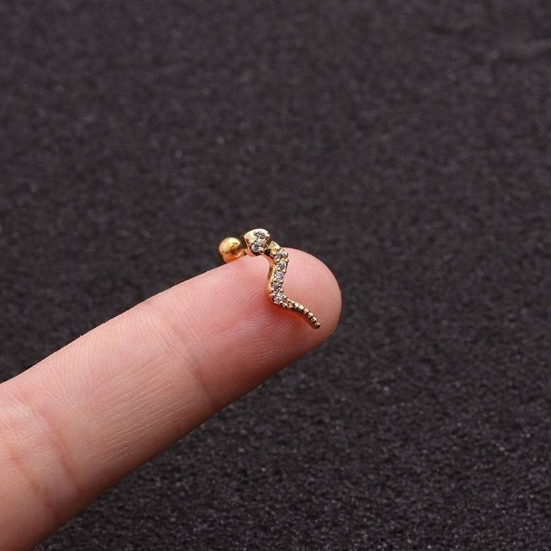 Ball Back Zircon Piercing – Stainless Steel 316    S1