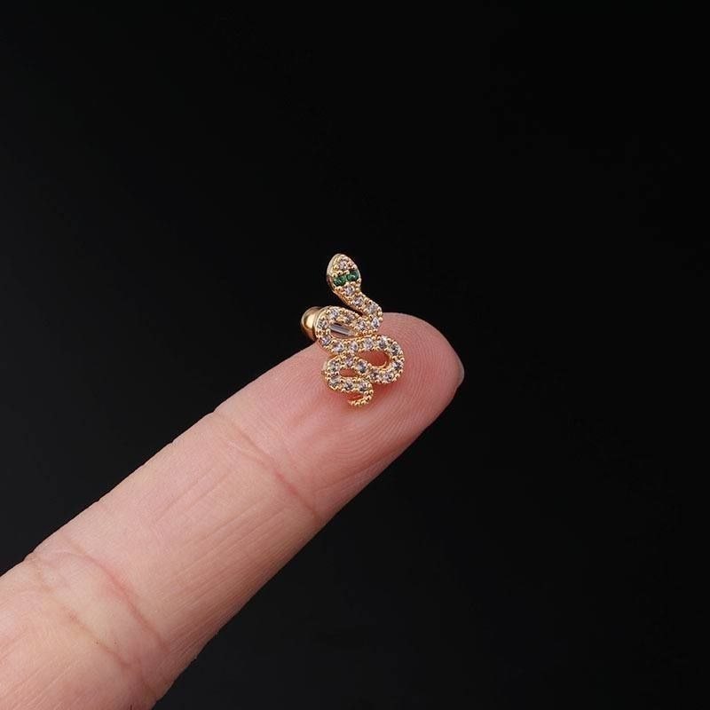 Ball Back Zircon Piercing – Stainless Steel 316    S1