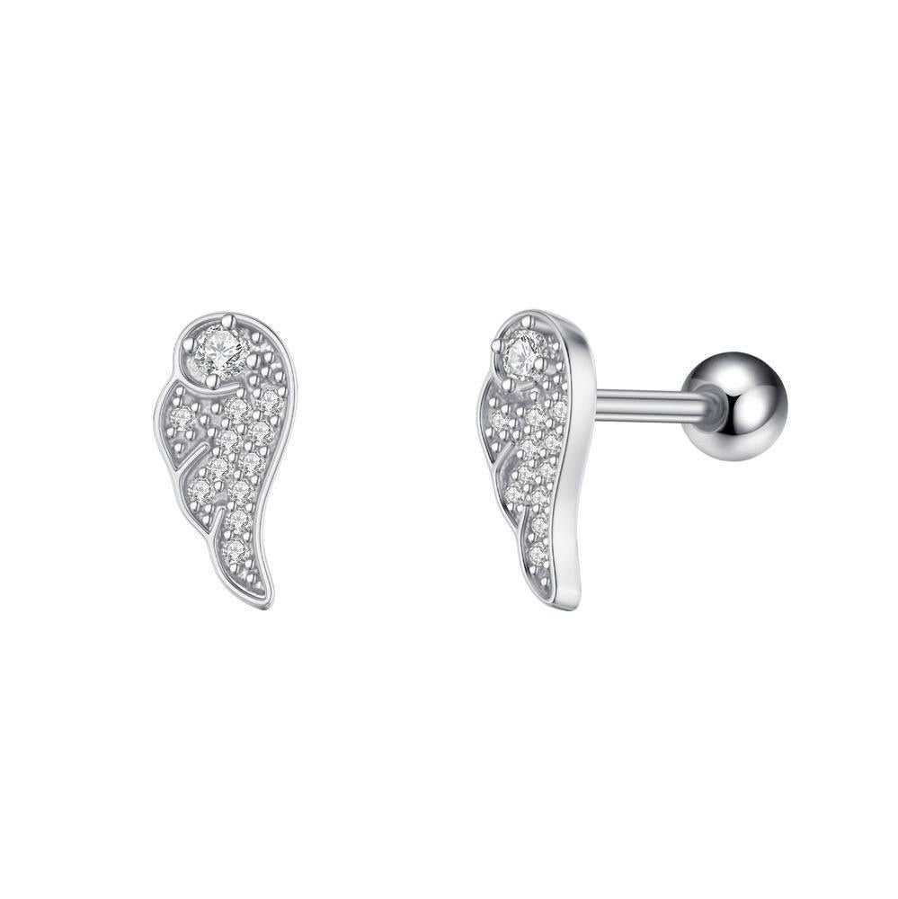 Ball Back Piercing Stainless Steel 316 Bar with Zircon Stones    S1