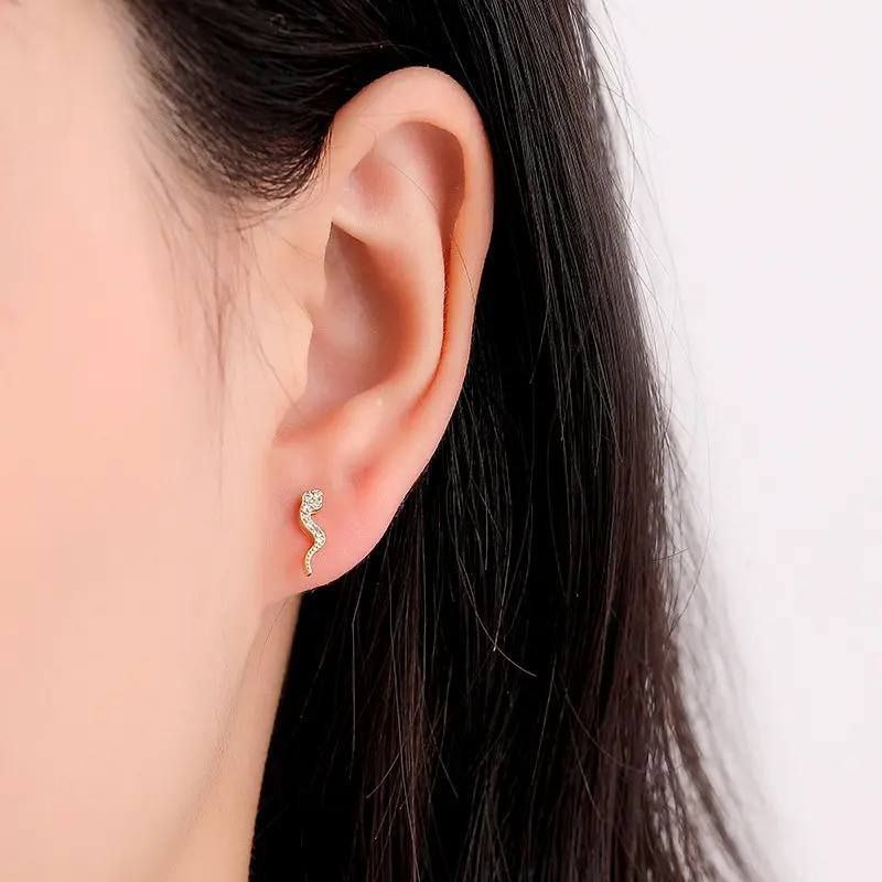 Ball Back Piercing Stainless Steel 316 Bar with Zircon Stones     S1