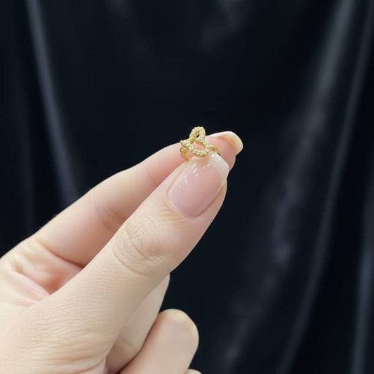 Stud Piercing Stainless Steel 316 Bar with Colored Zircon Stones    S1