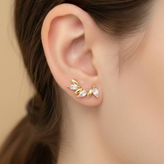 Ball Back Piercing Stainless Steel 316 Bar with Zircon Stones    S1