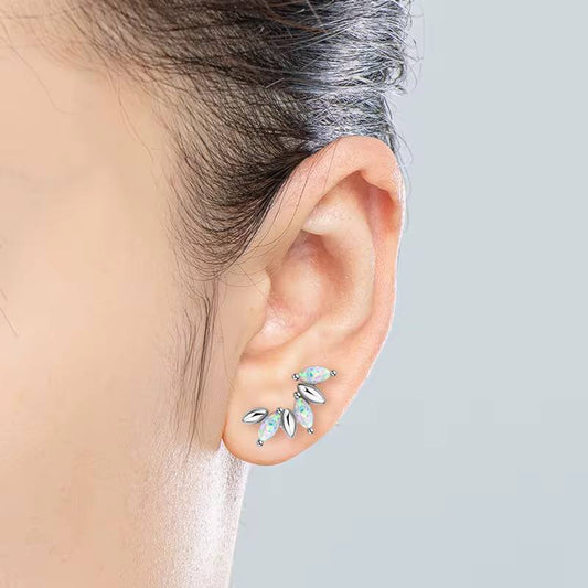 Ball Back Piercing Stainless Steel 316 Bar with Zircon Stones    S1