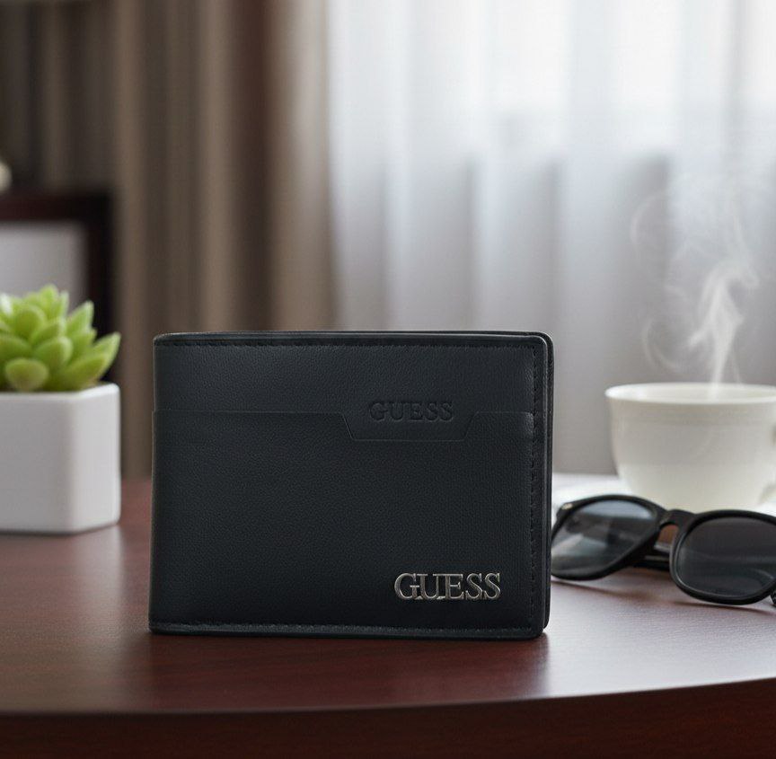 GUESS Men’s Leather Wallet – Code Mk5     S1