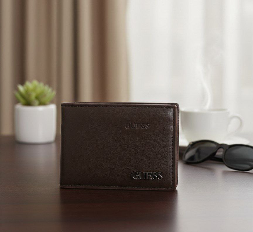 GUESS Men’s Leather Wallet – Code Mk5     S1