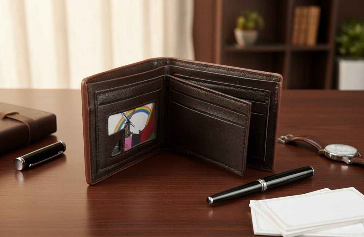 GUESS Men’s Leather Wallet – Code Mk5     S1