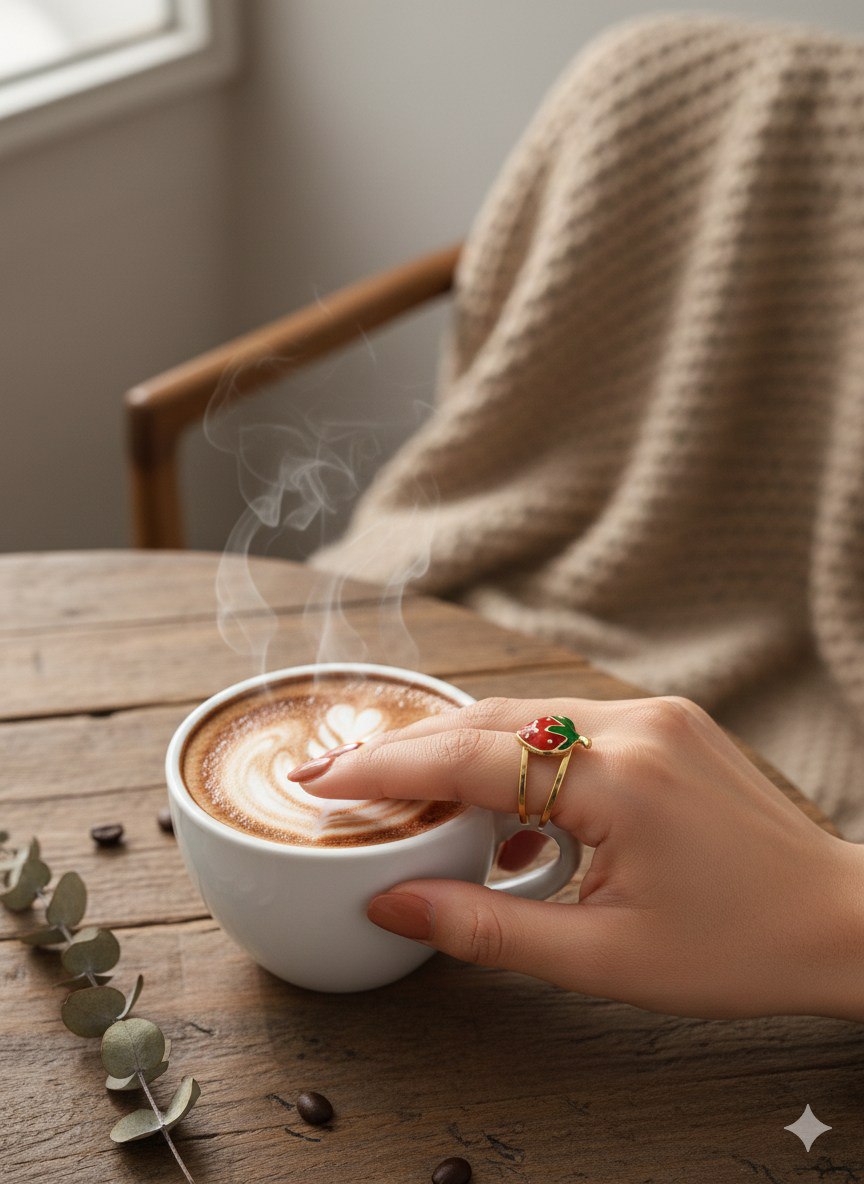 Stainless Steel 316 Strawberry Design Ring    S2