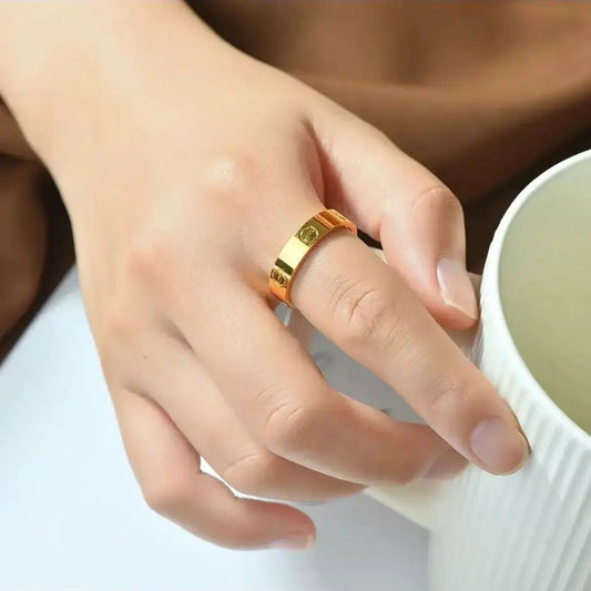 Cartier Style Stainless Steel 316 Ring    S2