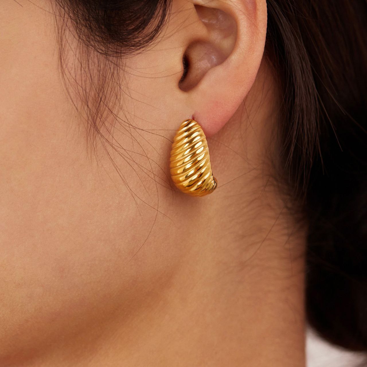 Hoop Earring Pure Stainless Steel 316     S2