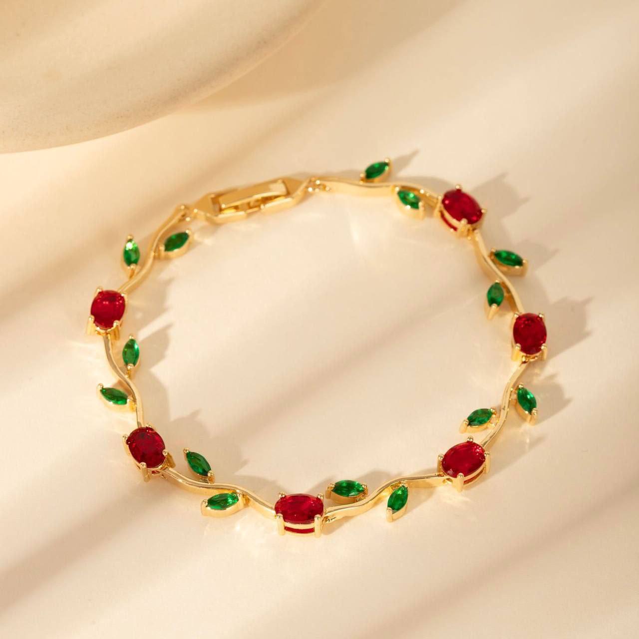 Tulip Trend Initial Pendant – Chinese Gold with Zircon Stones   S1